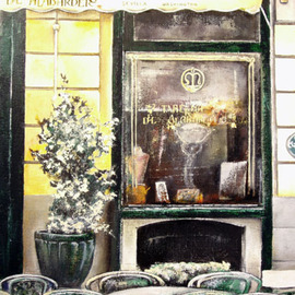Tomas Castano: 'Taberna del alabardero', 2006 Oil Painting, Architecture. Artist Description:     facade typical bar spanish    ...