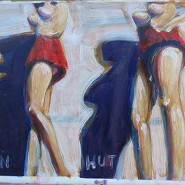 Terry Matarelli: 'ten hut', 2007 Mixed Media, Erotic. Artist Description:  two views of sexy a girl ...