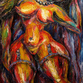 Temo Dumbadze: 'Single woman', 2013 Oil Painting, Surrealism. Artist Description:  Single woman, oil on cardboard. 70cmx100cm, painted in 2013.     ...