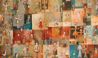 Temo Svirely: 'people 1', 2014 Oil Painting, Children. 