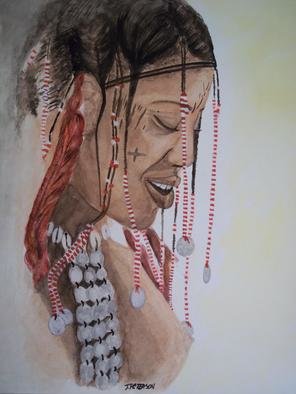 Teresa Peterson: 'Janjubi Tribe', 2005 Watercolor, Ethnic.    Native, Indian, Tribe,     ...