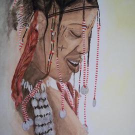 Teresa Peterson Artwork Janjubi Tribe, 2005 Watercolor, Ethnic