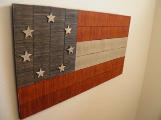 Robert Haifley: 'Symbol of Loss', 2016 Wood Sculpture, History. First National Confederate Flag constructed and sculpted with over 2,100 toothpicks. Each of the stars are also constructed of toothpicks. This piece is hand stained NOT PAINTED I chose the name of this piece based on the reality that so much was lost as a result of the southern ...