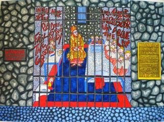 Theodore Kennett Raj: 'padaree  in prison', 2012 Watercolor, Religious. Artist Description:   a look at the chatholic church       ...
