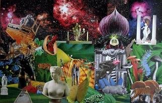 Andrew Mclaughlin: 'Acid Eden', 2006 Collage, Surrealism.  A pop art Adam and Eve using John Lennon and Yoko. This was used by the band The Apples in Stereo as album cover art for their album, 