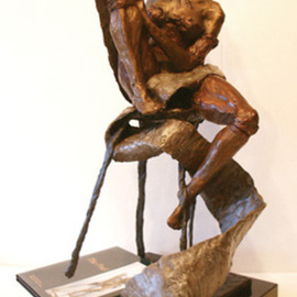 Michael Tieman: 'The Poet', 2010 Bronze Sculpture, Figurative. Artist Description:   