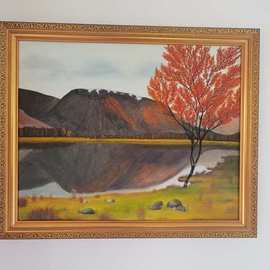 Tihomir  Vachev: 'autumn', 2020 Oil Painting, Landscape. Artist Description: The inspiration for the paintings came from a real place last fall. ...
