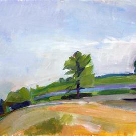 Timothy King: 'Afton Prairie', 2005 Tempera Painting, Abstract Landscape. 