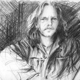 Santiago Londono: 'Eddie Vedder ', 2006 Pencil Drawing, Portrait. Artist Description: Pearl Jam vocals...