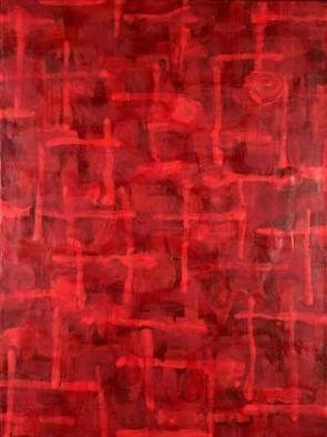 Tom Tabakin: 'Red Room', 2005 Other, Abstract. Encaustic and pigment on braced birch panel...