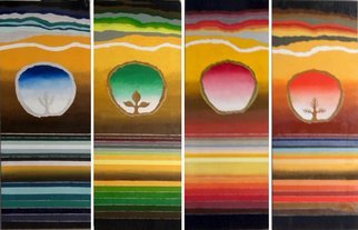 Artist: Miriam Besa - Title: four seasons - Medium: Oil Painting - Year: 2019