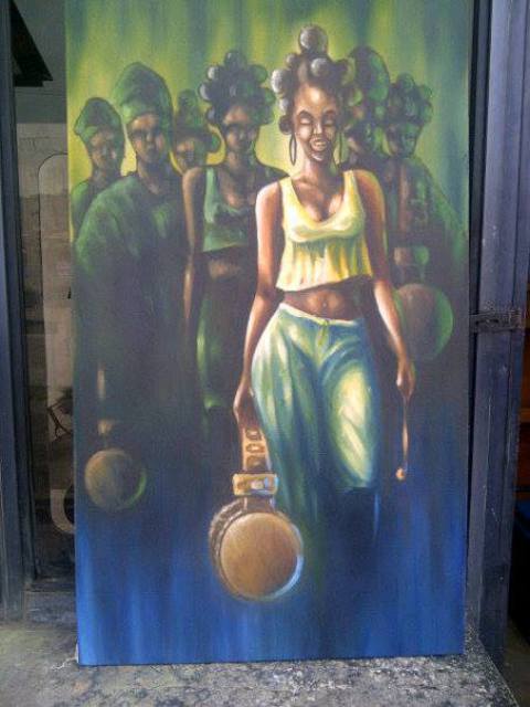 Ajayi Tope  'Who We Are', created in 2015, Original Painting Oil.