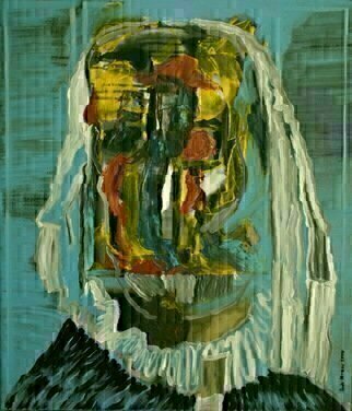 Paulo Medina: 'shakespeares portrait', 2006 Acrylic Painting, Abstract Figurative. Genio de la literatura ...