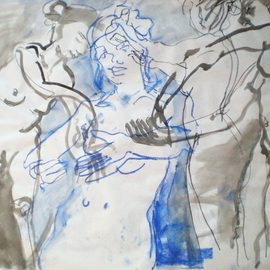 Antonio Trigo: 'Baile I', 2011 Other Drawing, People. 