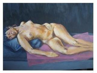 Artist: Antonio Trigo - Title: Maria sleeping - Medium: Acrylic Painting - Year: 2009