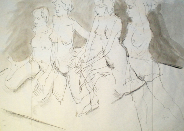 Artist Antonio Trigo. 'Nude' Artwork Image, Created in 2011, Original Pastel. #art #artist