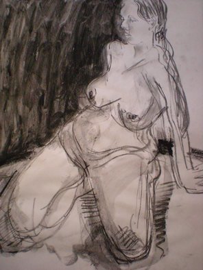 Artist: Antonio Trigo - Title: Valentina - Medium: Charcoal Drawing - Year: 2011