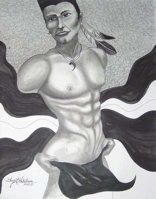 Troy Whitethorne: 'Troy Whitethorne Art American Warrior 2008', 2008 Mixed Media, nudes.  American warrior, Todays Native warrior.  ...