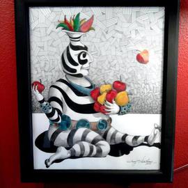 Troy Whitethorne: 'apple clown toss', 2013 Mixed Media, Ethnic. Artist Description:           Art, Native American Culture, fine Design, Troy Whitethorne artist, navajo/ hopi.          ...