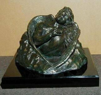 Terry Mollo: 'Cry of an Angel', 1998 Other Sculpture, Inspirational. A woman rests, is comforted and protected, in the arms of an angel. Bonded bronze....