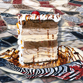 T. Smith: 'Have your Cake and Eat it too', 2008 Oil Painting, Surrealism. Artist Description:  Greed. ...
