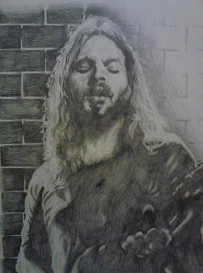Jonathan Russell: 'Gilmour', 2012 Pencil Drawing, Music.  Love this guy        ...