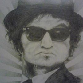 Jonathan Russell: 'Jake', 2012 Pencil Drawing, Music. Artist Description:   favorate Belushi role           ...