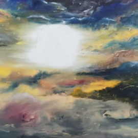 Uma Singh: 'illusions', 2017 Oil Painting, Sky. Artist Description: Painting, Oil Coloron CanvasBiafarin Artwork Code: AW127733758As said   there is sunrise and sunset every single day - and they are absolutely free - . It is for a mind to enjoy the spectacular canvas nature paints - and live the illusions it offers .This is oil colors used over ...