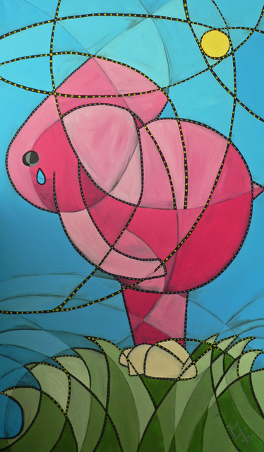 Marcus Thomas  'Mon Ami, Mi Elephante', created in 2009, Original Painting Acrylic.