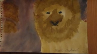 Matt Andrade: 'Lion', 2015 Watercolor, Other.  Lion    ...