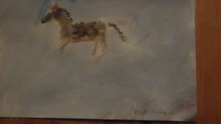 Artist: Matt Andrade - Title: Running horse - Medium: Watercolor - Year: 2015