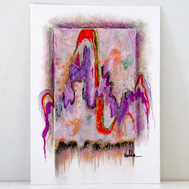 Valda Fitzpatrick: 'abstract purple ocean waves', 2019 Mixed Media, Abstract. Artist Description: I start my designs by making my own paper pulp from dried flowers, grass, Spanish flax, which is specifically designed for paper making , some recycled material adds different one of a kind textures, which I form into hand made paper sheets. The sheets are then adhered on heavy ...