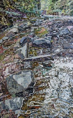Artist: Valentina  Lusenkova - Title: Stone Riverbed - Medium: Oil Painting - Year: 2016
