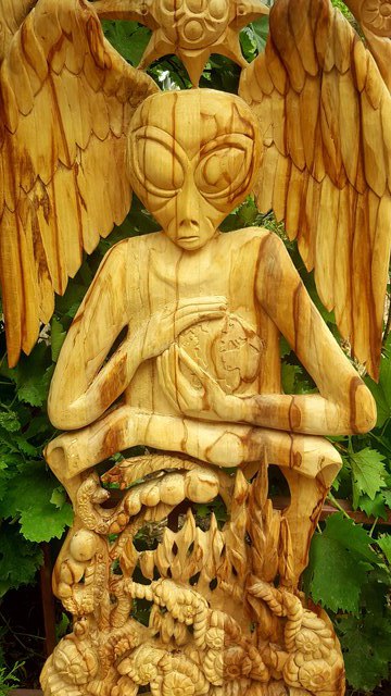 Valentin Stoyanov  'Save The World', created in 2016, Original Sculpture Wood.