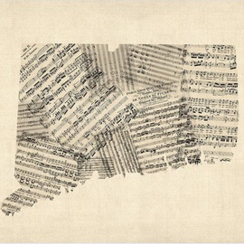 Connecticut Sheet Music Map By Valerie Garcia