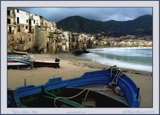 Michael Seewald: 'Boats on shore, Cefalu, Sicily, Italy, 2006', 2006 Color Photograph, Seascape.  Original photograph, signed and limited edition, in the following sizes.  11x14