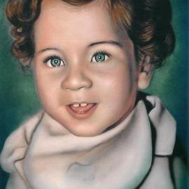 Giovan Beck: 'Kid', 2003 Other Painting, Portrait. Artist Description: Colour portrait with airbrush on paper....