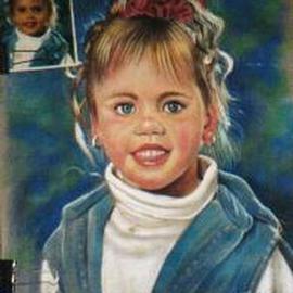 Giovan Beck: 'XAVIRA', 1996 Pastel, Children. Artist Description: THis is the first portrait of Xavira from Holland. Every year she had a portrait. Soft Pastel colours on paper.THANK YOU VERY MUCH! to Xavira' s GrandParents, my best wishes!Many thanks to all customers that continue to send me orders....