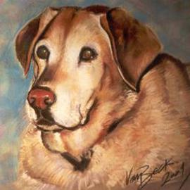 Giovan Beck: 'dog', 2001 Pastel, Wildlife. Artist Description: Soft pastel on Fabriano paper.Portrait of a dog....