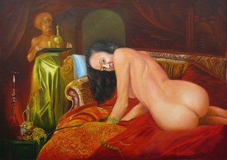 Vasily Zolottsev: 'Temptation', 2011 Oil Painting, nudes. 