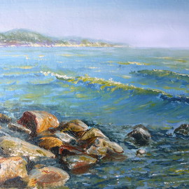 Vasily Zolottsev: 'The Black Sea at Tuapse  An etude', 2009 Oil Painting, Marine. Artist Description:  The Black Sea at Tuapse in Russia. ...