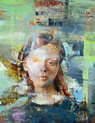 Artist: Vasil Vasilev - Title: her dream - Medium: Acrylic Painting - Year: 2018