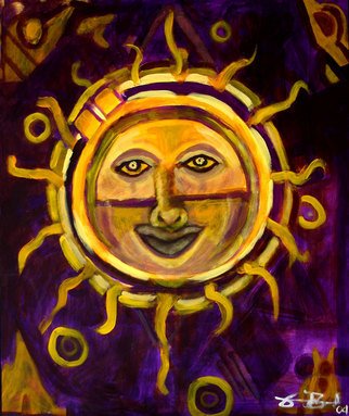 Vanessa Bernal: 'El Sol', 2004 Acrylic Painting, nature.   Abstract Expressionism, Expressionist, Abstract, Modern Art, Fantasy, Nature           ...