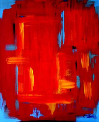 Vanessa Bernal: 'Red Planet', 2007 Acrylic Painting, Abstract.  Abstract Expressionism, Expressionist, Abstract, Modern Art,             ...