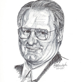 Evie O. Bridges: 'Kenneth', 2012 Pen Drawing, Portrait. Artist Description:      Rough Sketch          ...