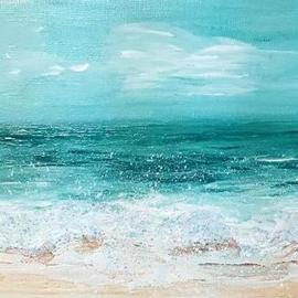 Valerie Leri: 'ocean spray', 2017 Acrylic Painting, Seascape. Artist Description: Original painting with distressed wood frame. ...