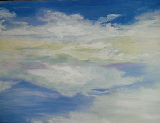 Valerie Leri: 'pastel skies', 2016 Acrylic Painting, Clouds. Original painting with no frame. ...