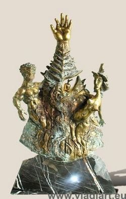 Artist: Vladimir Iliev - Title: Original sin - Medium: Bronze Sculpture - Year: 2012