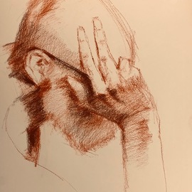 John Tooma: 'figure study', 2021 Pastel Drawing, Figurative. Artist Description: This model was at our Liverpool Art Society Life Drawing Group held at Casula Powerhouse Arts Centre, Casula. Drawing is not framed. ...