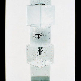 Michael Pedziwiatr Artwork CUBICLE, 2005 Glass Sculpture, Abstract Figurative
